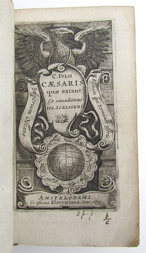 1675: ANTIQUE ILLUSTRATED JULIUS CAESAR MAPS OF ROMAN HISTORY