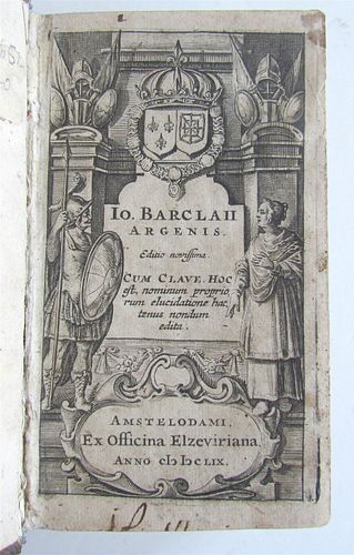 JOHN BARCLAY'S 1659 ARGENIS, ANTIQUE SCOTLAND, ELZEVIER PRESS