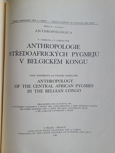 1933 ANTIQUE ILLUSTRATED HANDBOOK OF CENTRAL AFRICAN PYGMIES