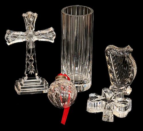 BACCARAT WATERFORD & OTHER CRYSTAL FIGURES 5 PIECES