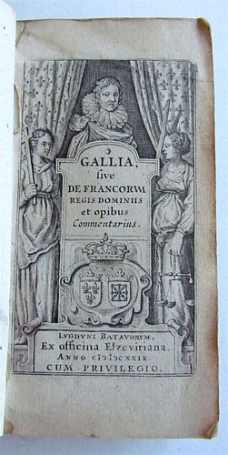 1629 ELZEVIER ANCIENT GALLIA SIVE DE FRANCORUM REGIS DOMINIIS HISTORY OF FRANCE