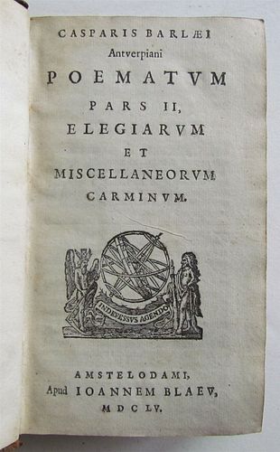 CASPAR BARLAEUS'S POETRY FROM THE 17TH CENTURY, ABOUT 1655