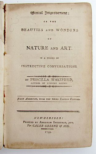 1799 OLD AMERICAN BEAUTY & WONDERS OF NATURE & ART FOR MENTAL ENHANCEMENT