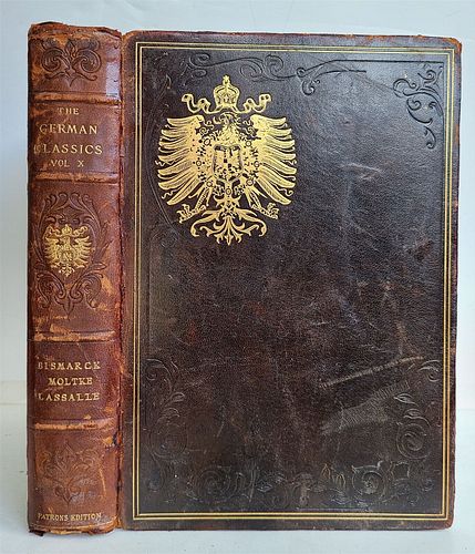 1913 BOOK SHAPE BOX SAFE CLASSICS FROM GERMANY VINTAGE BISMARK MOLTKE