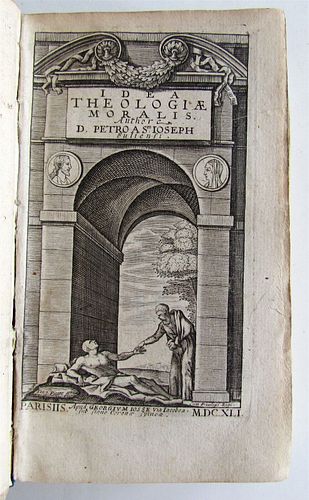 1641 ANTIQUE VELLUM BOUND IDEA THEOLOGIAE MORALIS BY PETRUS A SANTO JOSEPHO