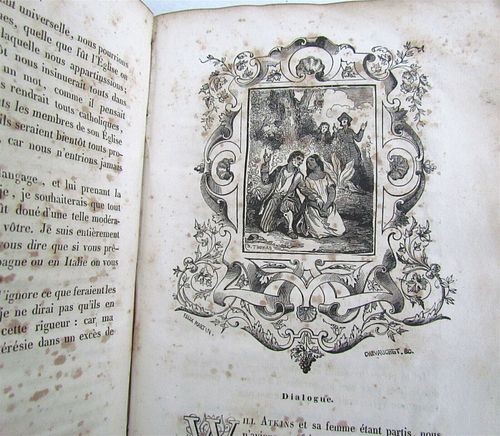 1836 ROBINSON CRUSOE, TWO VOLUMES, ILLUSTRATED WITH 250 ANTIQUE FRENCH ENGRAVINGS