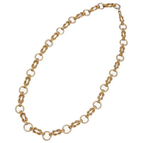 HERMES AUDIENNE 18K YELLOW GOLD NECKLACE