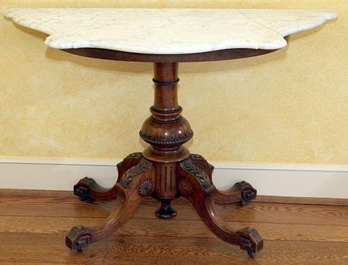MARBLE TOP CONSOLE TABLE