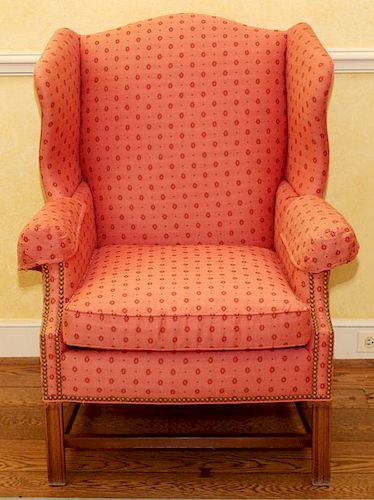 PERLMUTTER-FREIWALD UPHOLSTERED WINGBACK CHAIR