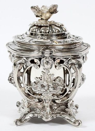 FRENCH STERLING COVERED VESSEL LATE 19TH CENTURY