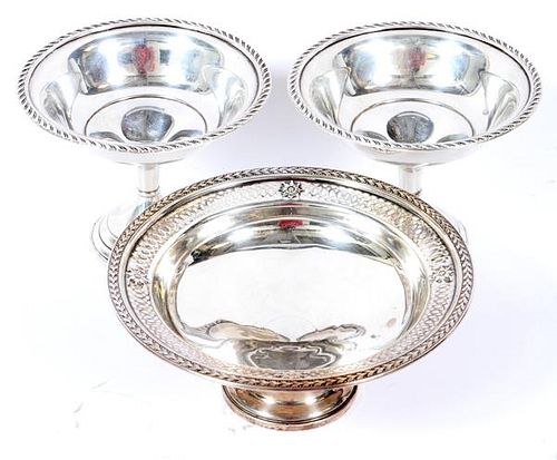 THREE STERLING WEIGHTED TABLE ACCESSORIES