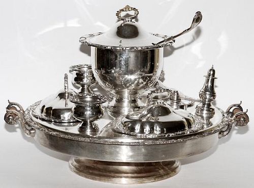 SILVER PLATE LAZY SUSAN
