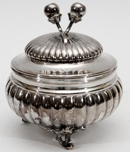 SILVER PLATE FOOTED VESSEL