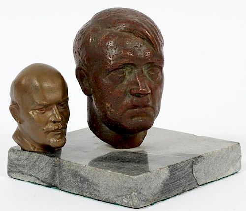 PATINATED METAL AND BRONZE BUST GROUPING