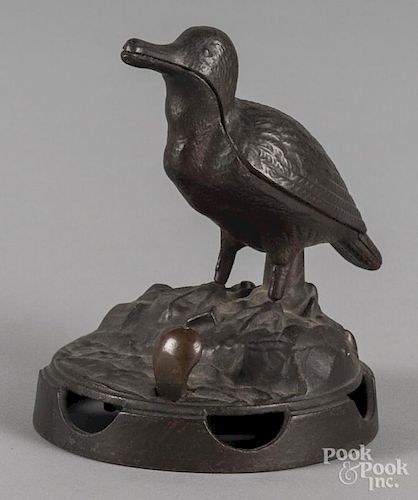 Cast iron bird countertop bell, ca. 1900, 4 3/4'' h.