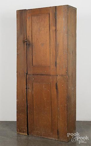 Pine cupboard, 19th c., 72'' h., 31'' w.