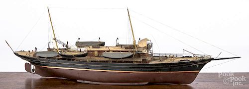 Painted ship model of the Enchantress, early 20th c., 30 1/2'' l.