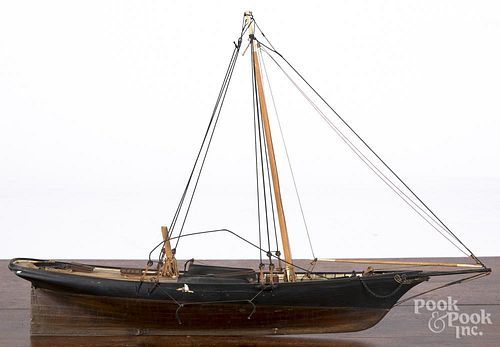 Two painted ship models, 39'' l. and 22 1/2'' l.