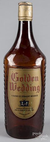 Large display bottle for Golden Wedding whiskey, 31'' h.