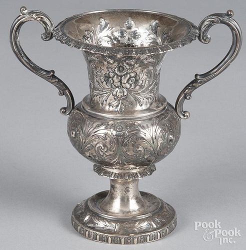 Bailey & Co. repousse silver loving cup, 6 1/2'' h., 11 ozt.