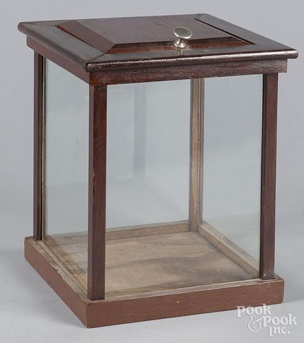 Small pine country store display case, ca. 1900, 12'' h.