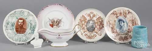 Group of Czarist Russian porcelain.