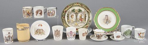 Group of King George V and Queen Mary china.