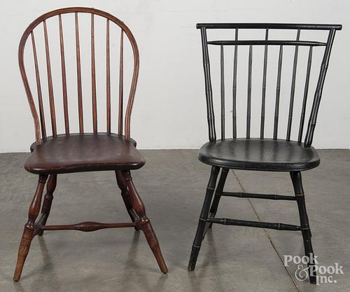Two Windsor side chairs, early 19th c.