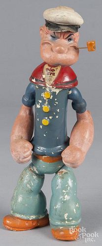 Cameo jointed composition Popeye figure, 14'' h.