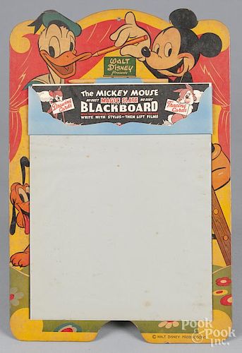 Mickey Mouse Magic Slate Blackboard, with remains of the original box.