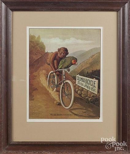 Three advertising prints for Cream of Wheat, Poll Parrot Shoes and Columbia Bicycle.