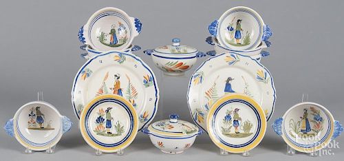 Collection of Henriot Quimper pottery.