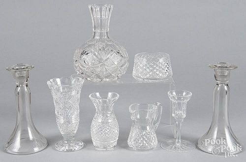 Collection of colorless glass, to include several pieces of Waterford, tallest - 8 1/2''.