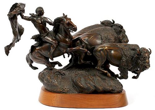 KEVIN MCCARTHY BRONZE FIGURAL GROUP 1988