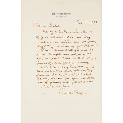 Ronald Reagan Autograph Letter Signed as President