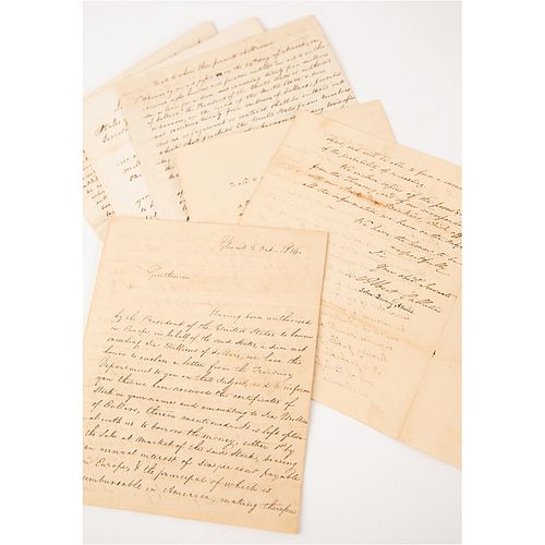 War of 1812: John Quincy Adams and Albert Gallatin Letter Signed with $6 Million European Loan Document Archive