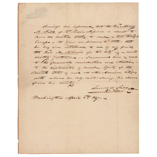 James K. Polk Autograph Letter Signed as President