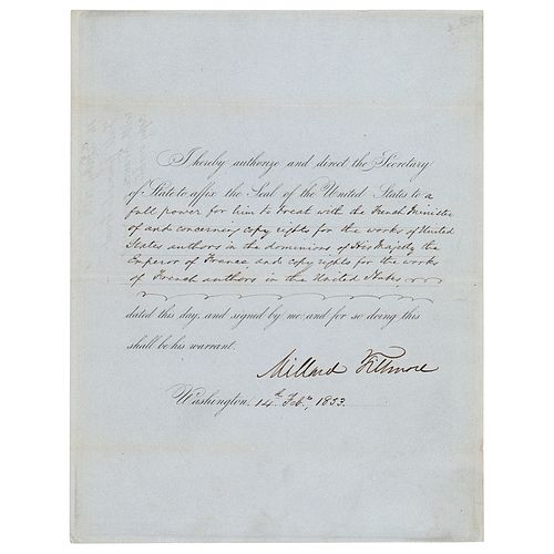 President Millard Fillmore on Copyrights for American and French Authors