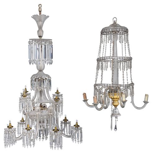 Large Classical Style Frosted Crystal 12 Light Chandelier