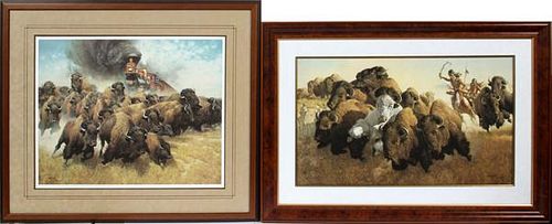 FRANK MCCARTHY OFFSET LITHOGRAPHS 1987 TWO
