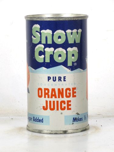 1960s Teddy Snow Crop Orange Juice 6oz Can Minute Maid