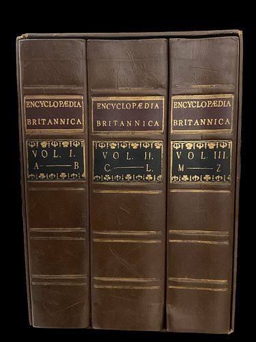 200th Anniversary Reproduction 1st Edition of the Encyclopedia Britannica 1768-1771 in 3 Volumes