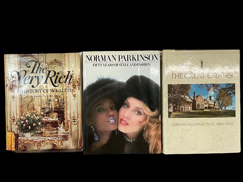Group of 3 The Very Rich 1976, 50 Years of Style and Fashion 1983 and The Great Estates 1989