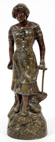 FRENCH SPELTER FIGURAL SCULPTURE