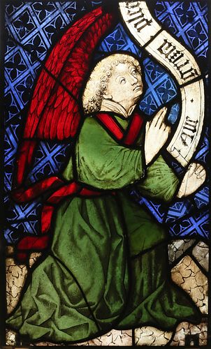 15th Century Stained Glass Window Annunciate Angel