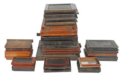 (33) EARLY CAMERA PLATES WITH CARRIERS