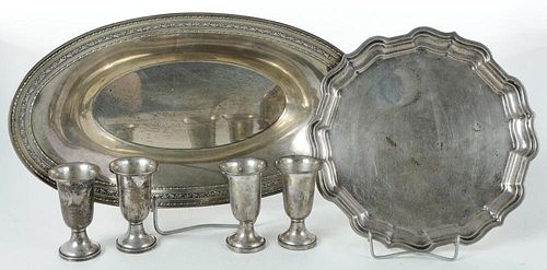 Six Pieces Sterling Table Items