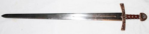 SPANISH REPRODUCTION STAINLESS STEEL BROADSWORD