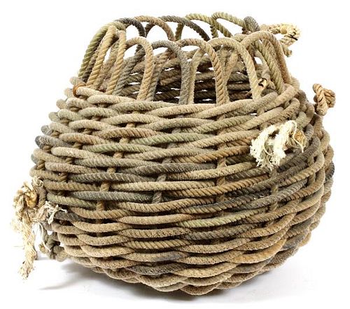 LAURIE GORHAM HAMMILL WOVEN ROPE BASKET