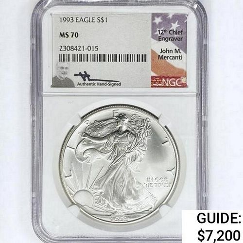 1993 ASE Mercanti Signed NGC MS70 